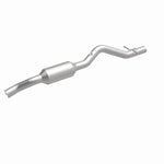 MagnaFlow 4451637 carb direct-fit catalytic converter, front three-quarter view of the turntable spin