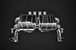 Capristo Lamborghini Aventador SV valved exhaust front view with four tips