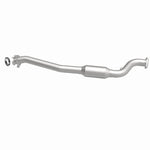 MagnaFlow 5491966 carb direct-fit catalytic converter, side view of the turntable spin