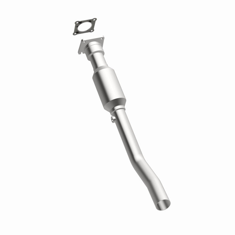 MagnaFlow 5461166 carb direct-fit catalytic converter, rear three-quarter view of the turntable spin