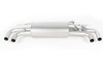 Remus G30 5 Series Axle-Back Exhaust, rear silencer with twin outlets on each side, wide view