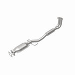 MagnaFlow 4481122 carb direct-fit catalytic converter, rear view of the turntable spin