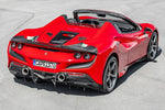 Red Ferrari F8 Spider with Capristo carbon and glass bonnet