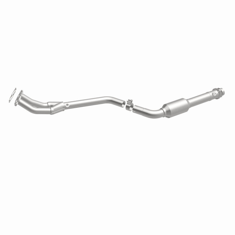 MagnaFlow 4481662 carb direct-fit catalytic converter, front three-quarter view of the turntable spin