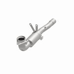MagnaFlow 4481408 carb direct-fit catalytic converter, opposite front three-quarter view of the turntable spin