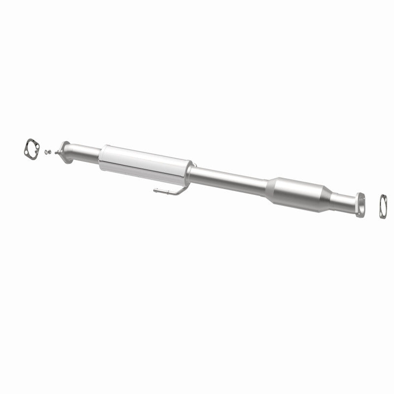 MagnaFlow 52821 oem grade direct-fit catalytic converter, opposite rear three-quarter view of the turntable spin