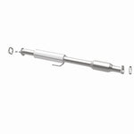 MagnaFlow 52821 oem grade direct-fit catalytic converter, opposite rear three-quarter view of the turntable spin