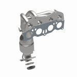 MagnaFlow 5531267 carb manifold converter, front three-quarter view of the turntable spin