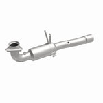 MagnaFlow 4481408 carb direct-fit catalytic converter, front three-quarter view of the turntable spin