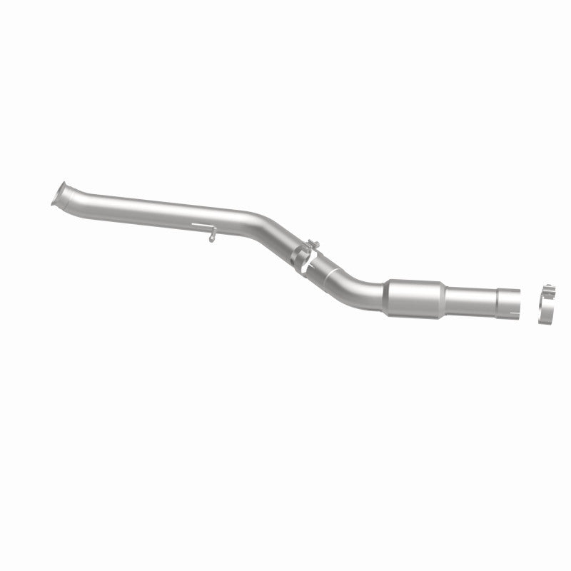 MagnaFlow 21-554 oem grade direct-fit catalytic converter, side view of the turntable spin