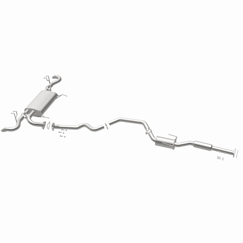 BRExhaust 106-0812 direct-fit exhaust kit, opposite rear three-quarter view of the turntable spin