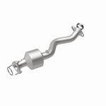 MagnaFlow 5571681 carb direct-fit catalytic converter, rear view of the turntable spin