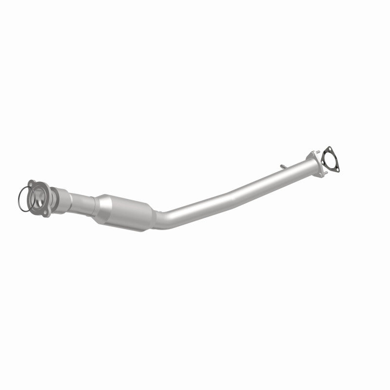 MagnaFlow 5551220 carb direct-fit catalytic converter, front three-quarter view of the turntable spin