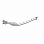 MagnaFlow 5551220 carb direct-fit catalytic converter, front three-quarter view of the turntable spin