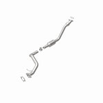 MagnaFlow 52039 oem grade direct-fit catalytic converter, rear view of the turntable spin