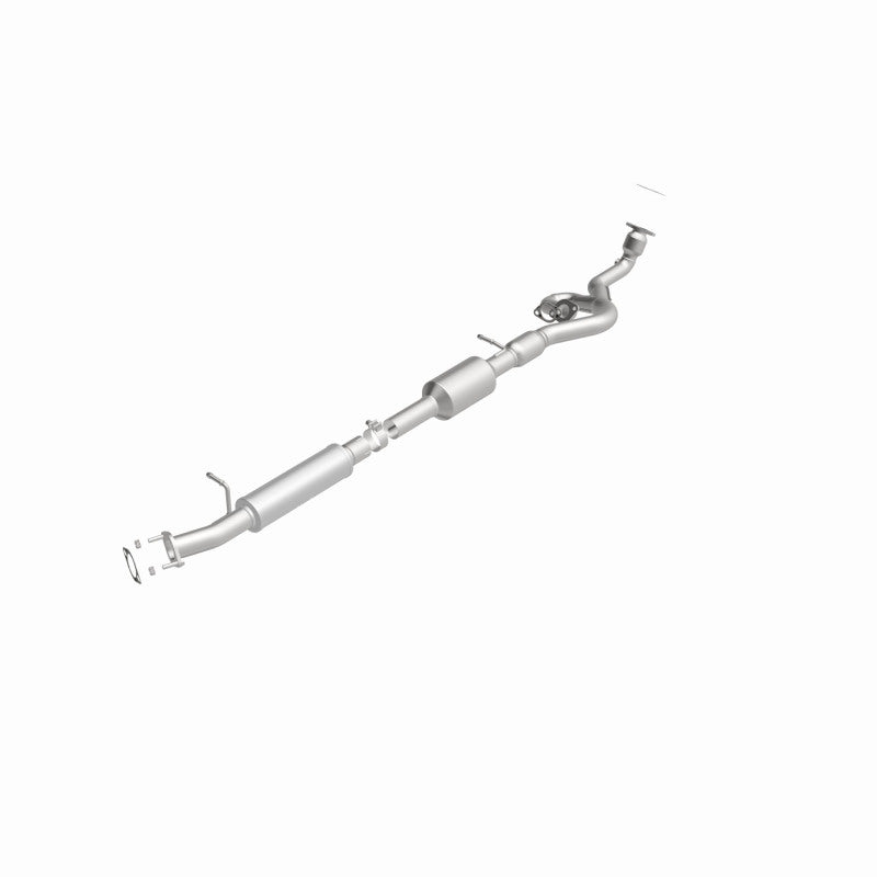 MagnaFlow 5491248 carb direct-fit catalytic converter, rear view of the turntable spin