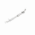 MagnaFlow 5491248 carb direct-fit catalytic converter, rear view of the turntable spin