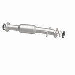 MagnaFlow 21-097 oem grade direct-fit catalytic converter, side view of the turntable spin