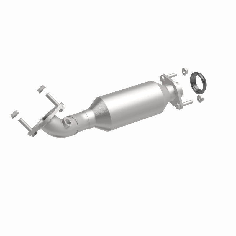 MagnaFlow 5451617 carb direct-fit catalytic converter, front three-quarter view of the turntable spin