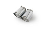 Pair of chrome angled tail pipes, Short Chrome Angled 102mm tip option for the Remus Mk8 Golf R Axle-Back Exhaust