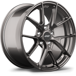 Gunmetal finished alloy wheel with Y-spoke design and five lug bolt pattern isolated on white background - APEX Wheels wheel for 17x9 ET61 5x114.3 - Anthracite