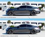 CLE 53 car comparison: stock suspension above, RennTech coil-overs below - Coilover Suspension for the 2024-2026 CLE 53 AMG Coupe