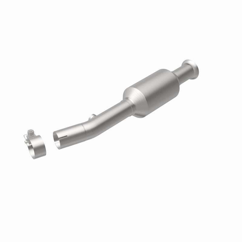 MagnaFlow 21-288 oem grade direct-fit catalytic converter, rear view of the turntable spin