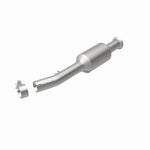 MagnaFlow 21-288 oem grade direct-fit catalytic converter, rear view of the turntable spin