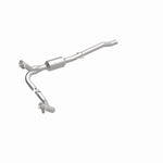 MagnaFlow 4451214 carb direct-fit catalytic converter, front three-quarter view of the turntable spin