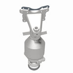 MagnaFlow 5582781 carb manifold converter, rear three-quarter view of the turntable spin