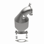 MagnaFlow 5561882 carb direct-fit catalytic converter, opposite side view of the turntable spin