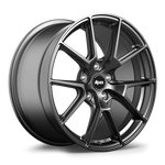 Gunmetal grey alloy wheel with ten-spoke design and central hub cap displaying five bolt pattern - APEX Wheels wheel for 18x8.5 ET40 5x120 - Satin Black
