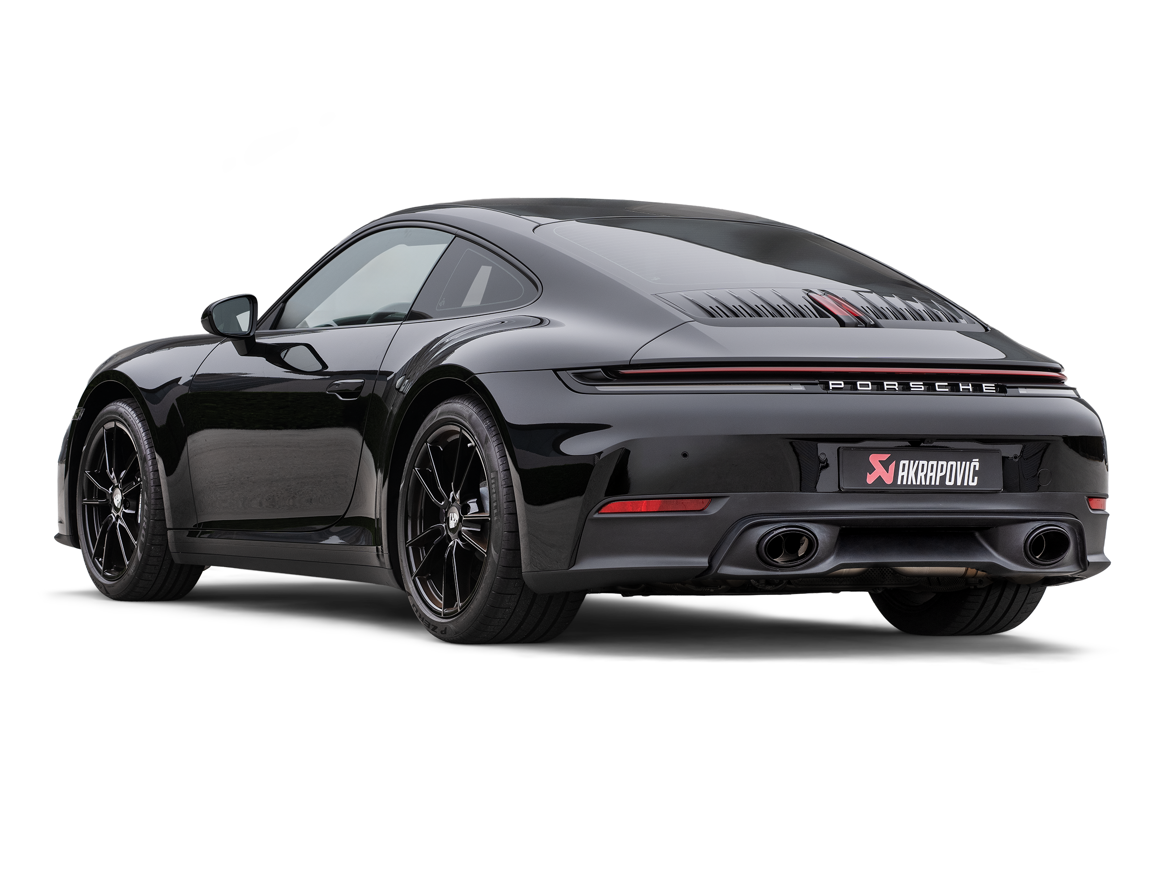 Akrapovic Porsche 911 992.2 Slip-On Line Titanium Exhaust S-PO/T/7 for Porsche 911 Carrera/T/S/4S 992.2 2025-2027, top view