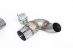 Close-up detail of Milltek Sport exhaust hardware for 2011-2015 Porsche 911 991.1 3.8