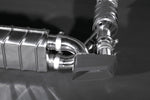 Capristo Porsche 997.1 Turbo/GT2 valved exhaust side view with black tip
