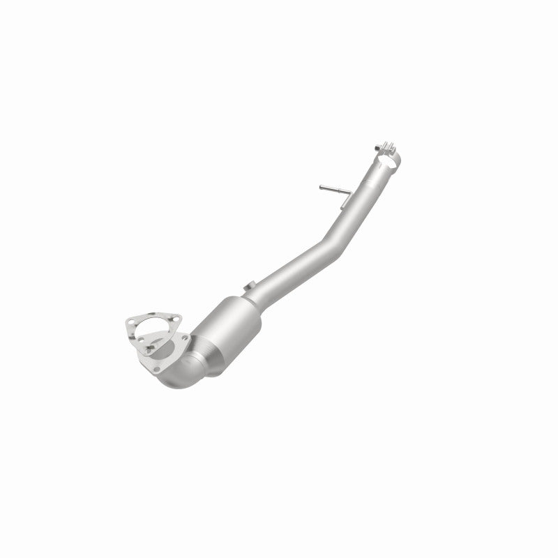MagnaFlow 5451754 carb direct-fit catalytic converter, opposite front three-quarter view of the turntable spin