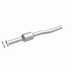 MagnaFlow 5592804 carb direct-fit catalytic converter, front three-quarter view of the turntable spin