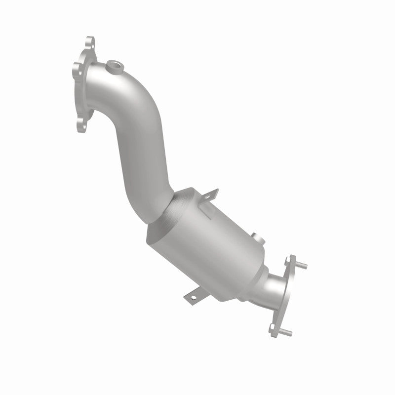 MagnaFlow 21-408 oem grade direct-fit catalytic converter, side view of the turntable spin
