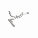 MagnaFlow 5451687 carb direct-fit catalytic converter, front three-quarter view of the turntable spin