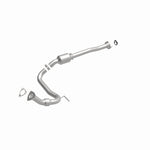 MagnaFlow 52609 oem grade direct-fit catalytic converter, front three-quarter view of the turntable spin