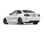 Akrapovic BMW M2 F87 (Excl M2 Competition) Evolution Line Cat Back (Titanium) w/Carbon Tips ME-BM/T/8H for BMW M2 F87 2016-2018, top view