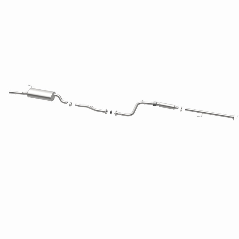 BRExhaust 106-0141 direct-fit exhaust kit, opposite rear three-quarter view of the turntable spin