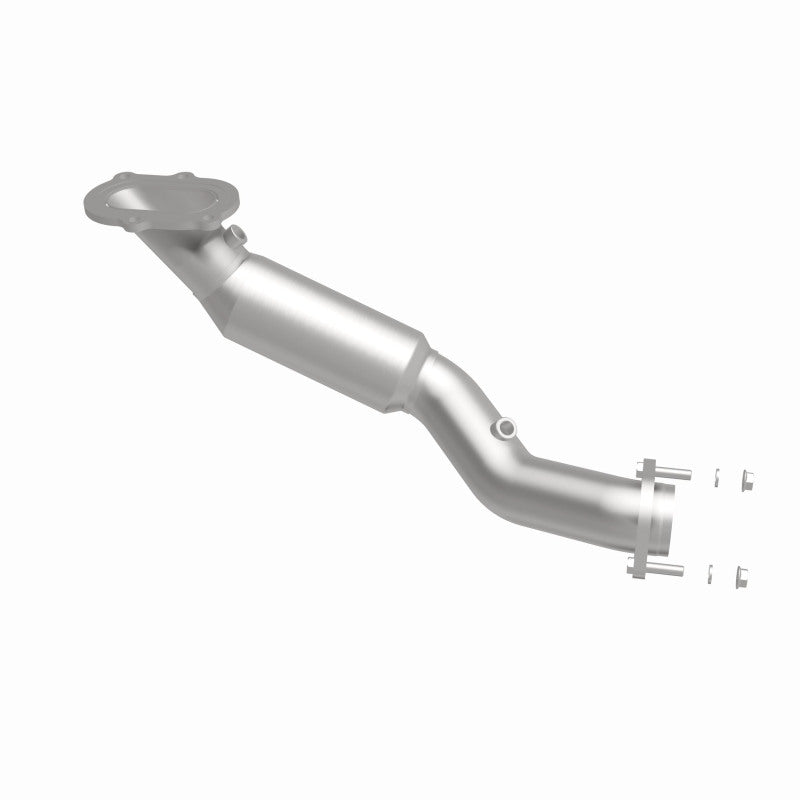 MagnaFlow 5561848 carb direct-fit catalytic converter, side view of the turntable spin