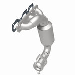 MagnaFlow 4583370 carb manifold converter, rear three-quarter view of the turntable spin