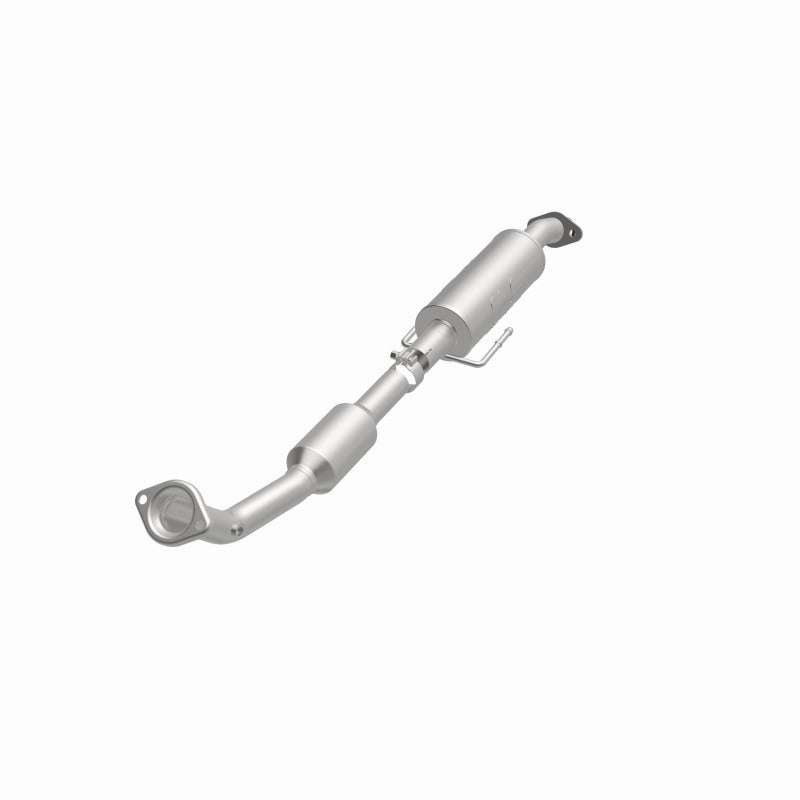 MagnaFlow 280080 oem grade direct-fit catalytic converter, opposite front three-quarter view of the turntable spin