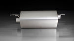 Remus BMW M235i Sport Exhaust, rear silencer box, dark studio, side view