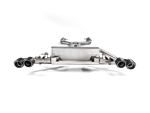 Akrapovic Evolution Line (Titanium) S-AR/TI/1H for Alfa Romeo Giulia Quadrifoglio (952) 2017-2020, angled view