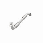 MagnaFlow 5582633 carb direct-fit catalytic converter, opposite front three-quarter view of the turntable spin
