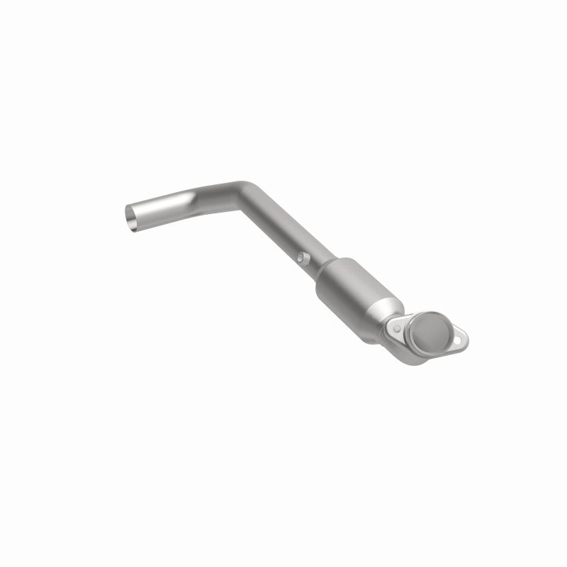 MagnaFlow 5451155 carb direct-fit catalytic converter, front three-quarter view of the turntable spin