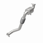 MagnaFlow 5481947 carb direct-fit catalytic converter, rear view of the turntable spin